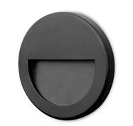 Wall step light, 3W 160lm, 3000K, black, hermetic IP65