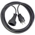 Plug With Earth Contact Power Extension Cable Straight Plug With Earth Contact Male - Plug With Earth Contact Female 10.0 m Black