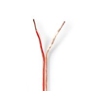 Speaker Cable | 2 x 1.50 mm² | Copper | 100.0 m | Round | PVC | Transparent | Reel