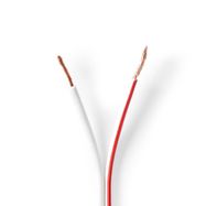 Speaker Cable | 2 x 1.50 mm² | Copper | 100.0 m | Round | PVC | White | Reel