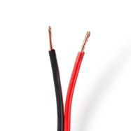 Speaker Cable | 2 x 2.50 mm² | Copper | 100.0 m | Round | PVC | Black / Red | Reel