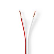 Speaker Cable | 2 x 2.50 mm² | Copper | 15.0 m | Round | PVC | White | Reel