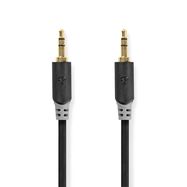 Stereo Audio Cable | 3.5 mm Male | 3.5 mm Male | Gold Plated | 2.00 m | Round | Anthracite | Box