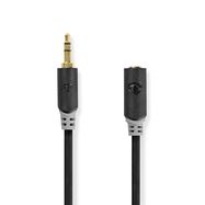 Stereo Audio Cable | 3.5 mm Male | 3.5 mm Female | Gold Plated | 3.00 m | Round | Anthracite | Box