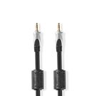 Stereo Audio Cable | 3.5 mm Male | 3.5 mm Male | Gold Plated | 5.00 m | Round | Anthracite | Clamshell