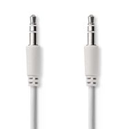 Stereo Audio Cable | 3.5 mm Male | 3.5 mm Male | Nickel Plated | 1.00 m | Round | White