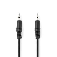 Stereo Audio Cable | 3.5 mm Male | 3.5 mm Male | Nickel Plated | 0.50 m | Round | Black | Tag
