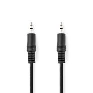 Stereo Audio Cable | 3.5 mm Male | 3.5 mm Male | Nickel Plated | 1.00 m | Round | Black | Tag