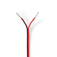 Speaker Cable | 2 x 0.50 mm² | CCA | 100.0 m | Round | PVC | Black / Red | Wrap