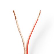 Speaker Cable | 2 x 2.50 mm² | CCA | 100.0 m | Round | PVC | Transparent | Wrap