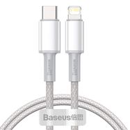 Cable USB C plug to iP Lightning 20W 1m white Baseus