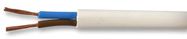 FLEX CABLE, 2CORE, WHITE, 0.5MM2, PER M