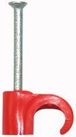 CABLE CLIP ROUND RED 9.00MM 100/BOX