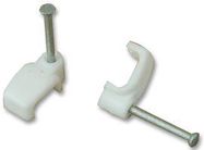 CABLE CLIP, POLYPROPYLENE, 2.5MM, WHITE