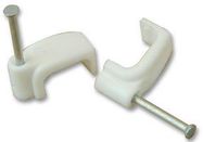 CABLE CLIP TWIN & EARTH WHT 6MM 100/PK