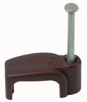 CABLE CLIP FLAT BROWN 6.00MM 100/BOX