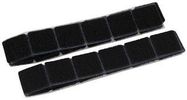 STICK ON SQUARES 25MM BLACK 24/PK