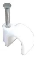 CABLE CLIPS ROUND 9MM WHITE X100