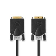 DVI Cable | DVI-D 24+1-Pin Male | DVI-D 24+1-Pin Male | 2560x1600 | Gold Plated | 3.00 m | Straight | PVC | Anthracite | Box