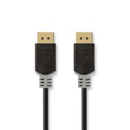 DisplayPort Cable | DisplayPort Male | DisplayPort Male | 8K@60Hz | Gold Plated | 1.00 m | Round | PVC | Anthracite | Box