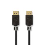 DisplayPort Cable | DisplayPort Male | DisplayPort Male | 8K@60Hz | Gold Plated | 2.00 m | Round | PVC | Anthracite | Box