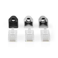 RJ45 Connector | RJ45 Pass Through | Solid/Stranded UTP Varjeta CAT6 | Straight | Gold Plated | 10 pcs | PVC | Black / Grey / White | Box