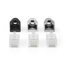 RJ45 Connector | RJ45 Pass Through | Solid/Stranded UTP CAT6 | Straight | Gold Plated | 10 pcs | PVC | Black / Grey / White | Box