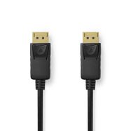 DisplayPort Cable | DisplayPort Male | DisplayPort Male | 4K@60Hz | Gold Plated | 3.00 m | Round | PVC | Black | Box