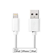 Lightning Cable | USB 2.0 | Apple Lightning 8-Pin | USB-A Male | 480 Mbps | Nickel Plated | 2.00 m | Round | PVC | White | Box
