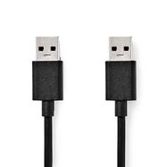 USB Cable | USB 3.2 Gen 1 | USB-A Male | USB-A Male | 5 Gbps | Nickel Plated | 1.00 m | Round | PVC | Black | Box