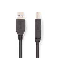 USB Cable | USB 3.2 Gen 1 | USB-A Male | USB-B Male | 5 Gbps | Nickel Plated | 2.00 m | Round | PVC | Black | Box