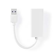USB Network Adapter | USB 3.2 Gen 1 | 1 Gbps | USB-A Male | RJ45 Female | 0.20 m | Round | Nickel Plated | Bare Copper | White | Box
