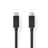 USB Cable | USB 3.2 Gen 2 | USB-C™ Male | USB-C™ Male | 100 W | 4K@60Hz | 20 Gbps | Nickel Plated | 2.00 m | Round | PVC | Black | Box