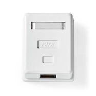 Network Wall Box | On-Wall | 1 port(s) | UTP CAT6 | Straight | Female | Gold Plated | PVC | White | Box
