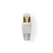 RJ45 Connector | Male | Solid UTP CAT5 | Straight | Gold Plated | 10 pcs | PVC | Grey / Transparent | Box