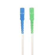 Glass Fiber Patch Cable | SMF (Single Mode Phase) | SC/APC | SC/UPC | 100 Gbps | 6.00 m | White | Gift Box with Euro Lock