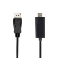 DisplayPort Cable | DisplayPort Male | HDMI™ Connector | 4K@30Hz | Nickel Plated | 2.00 m | Round | PVC | Black | Label