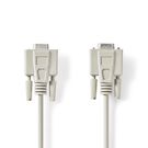 Serial Cable | D-SUB 9-Pin Male | D-SUB 9-Pin Female | Nickel Plated | 5.00 m | Round | PVC | Ivory | Label