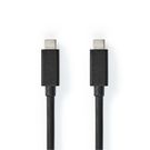 USB Cable | USB 3.2 Gen 2x2 | USB-C™ Male | USB-C™ Male | 100 W | 4K@60Hz | 20 Gbps | Nickel Plated | 2.00 m | Round | PVC | Black | Label