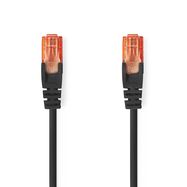 CAT6 Network Cable | RJ45 Male | RJ45 Male | U/UTP | 0.50 m | Round | PVC | Black | Label