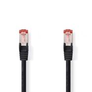CAT6 Network Cable | RJ45 Male | RJ45 Male | S/FTP | 15.0 m | Round | LSZH | Black | Label
