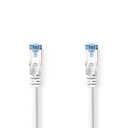 CAT6a Network Cable | S/FTP | RJ45 Male | RJ45 Male | 0.50 m | Snagless | Round | LSZH | White | Label