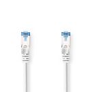 CAT6a Network Cable | S/FTP | RJ45 Male | RJ45 Male | 1.00 m | Snagless | Round | LSZH | White | Label