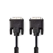 DVI Cable | DVI-I 24+5-Pin Male | DVI-I 24+5-Pin Male | 2560x1600 | Nickel Plated | 2.00 m | Straight | PVC | Black | Envelope