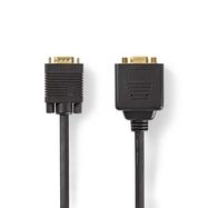 VGA Cable | VGA Male | 2x VGA Female | Gold Plated | Maximum resolution: 1280x768 | 0.20 m | Round | ABS | Black | Envelope