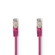 CAT5e Network Cable | SF/UTP | RJ45 Male | RJ45 Male | 3.00 m | Round | PVC | Pink | Polybag