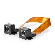 Window Pass through RJ45 network cable | UTP | RJ45 (8P8C) Female | RJ45 (8P8C) Female | 0.30 m | Flat | PVC | Orange | Box