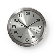 Wall Clock | Diameter: 300 mm | Stainless Steel | Silver