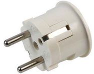 EUROPEAN SCHUKO PLUG, TOP ENTRY, WHITE