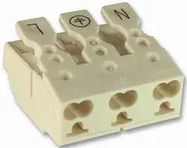 LIGHTING CONNECTOR, PUSH FAST, 3POLE
